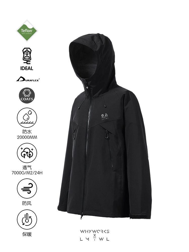 TWO-WAY ZIPPER WATERPROOF JACKET
