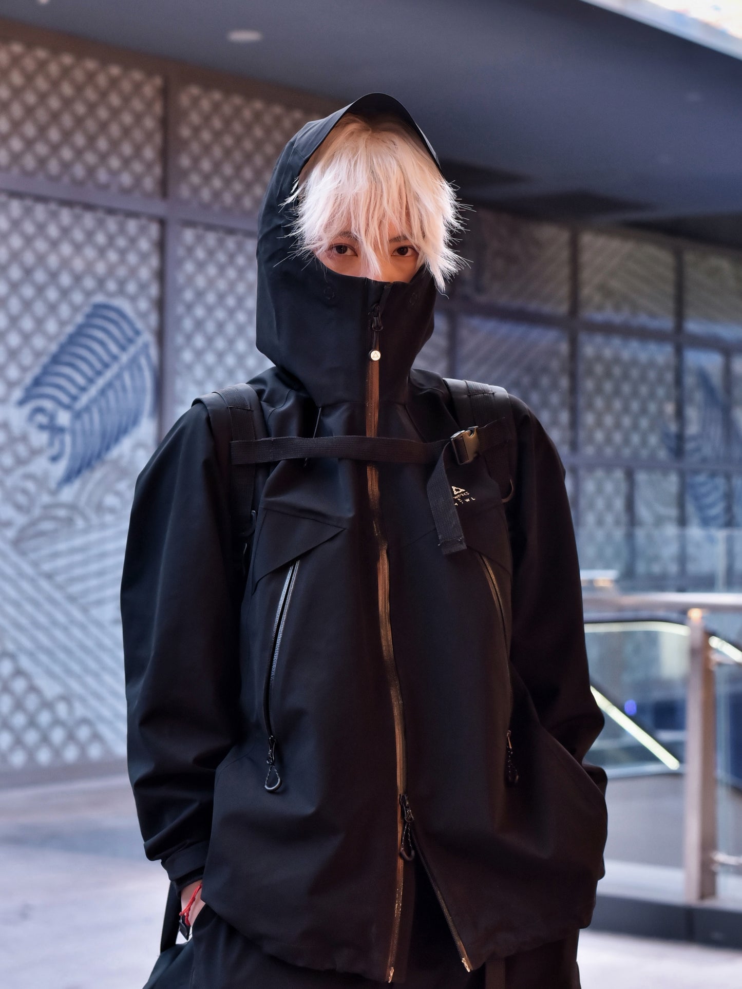 TWO-WAY ZIPPER WATERPROOF JACKET