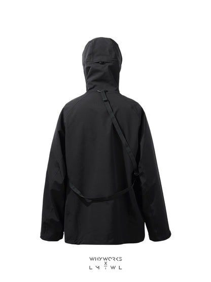 TWO-WAY ZIPPER WATERPROOF JACKET
